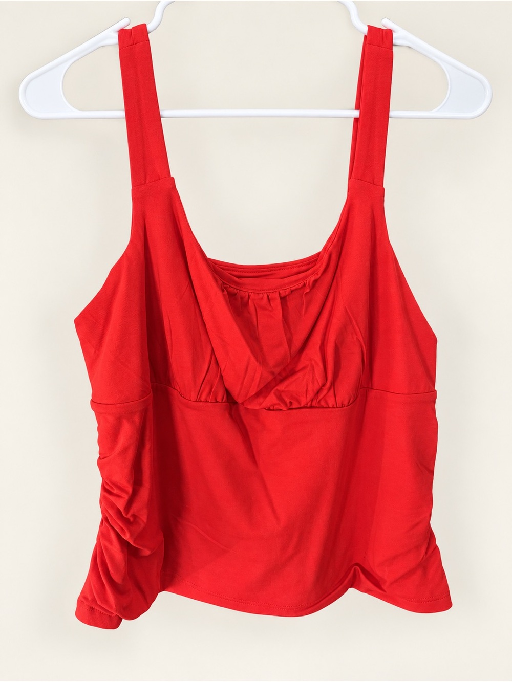 LOFT Red Bandeau Tankini Top